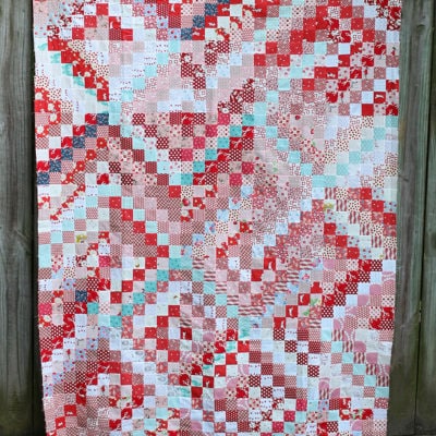 Scrappy Trip Along Quilt Top {A Finish}