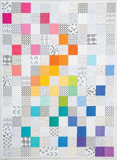 modern rainbow quilt