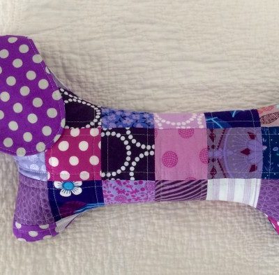 A Purple Patchwork Dachshund named Violet