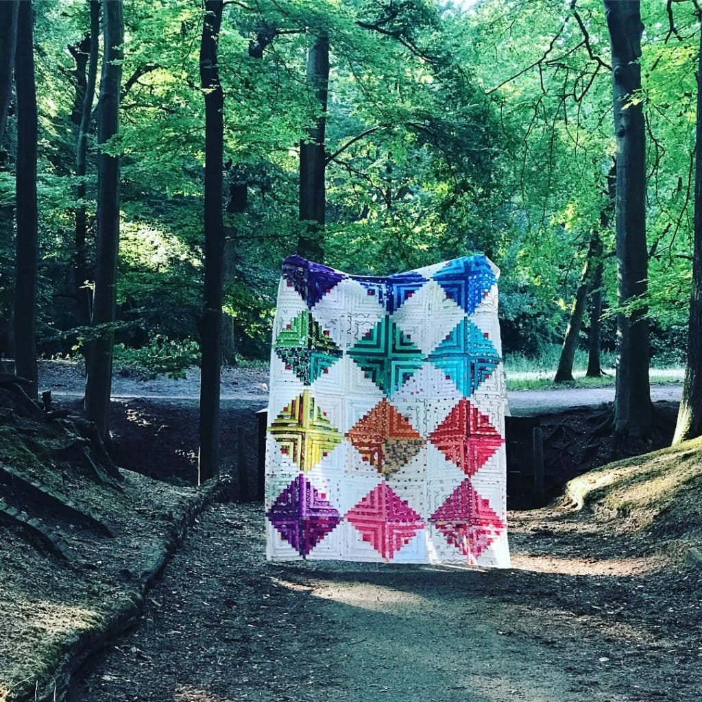 Image shows quilt in Dutch Forest