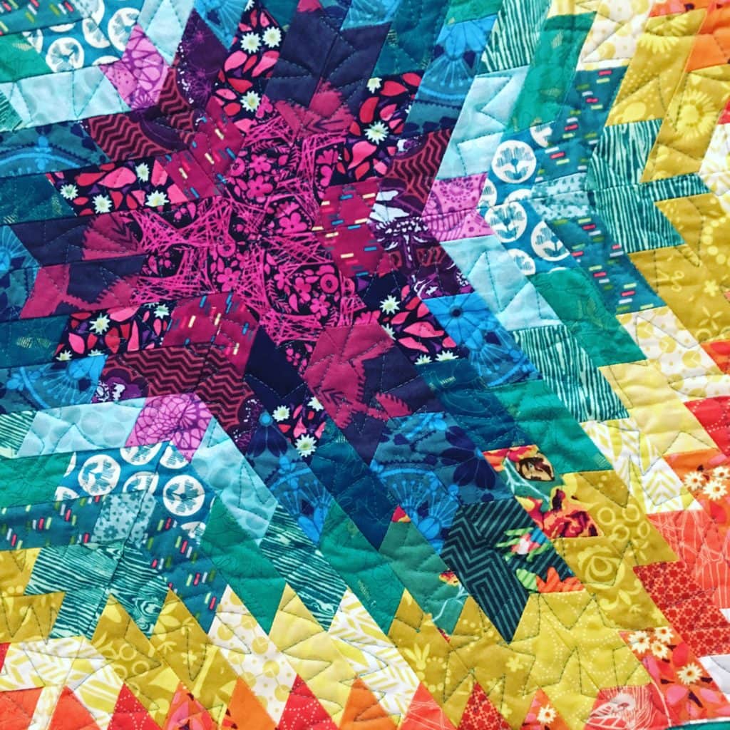 Close up image of Icarus Star Quilt