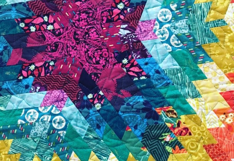 Close up image of Icarus Star Quilt