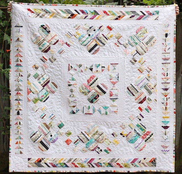 Lucky, a selvage medallion, by Bryan House Quilts