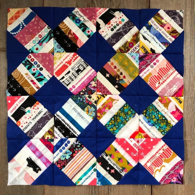 Criss Cross Selvage Quilt Block Tutorial, by Bryan House Quilts