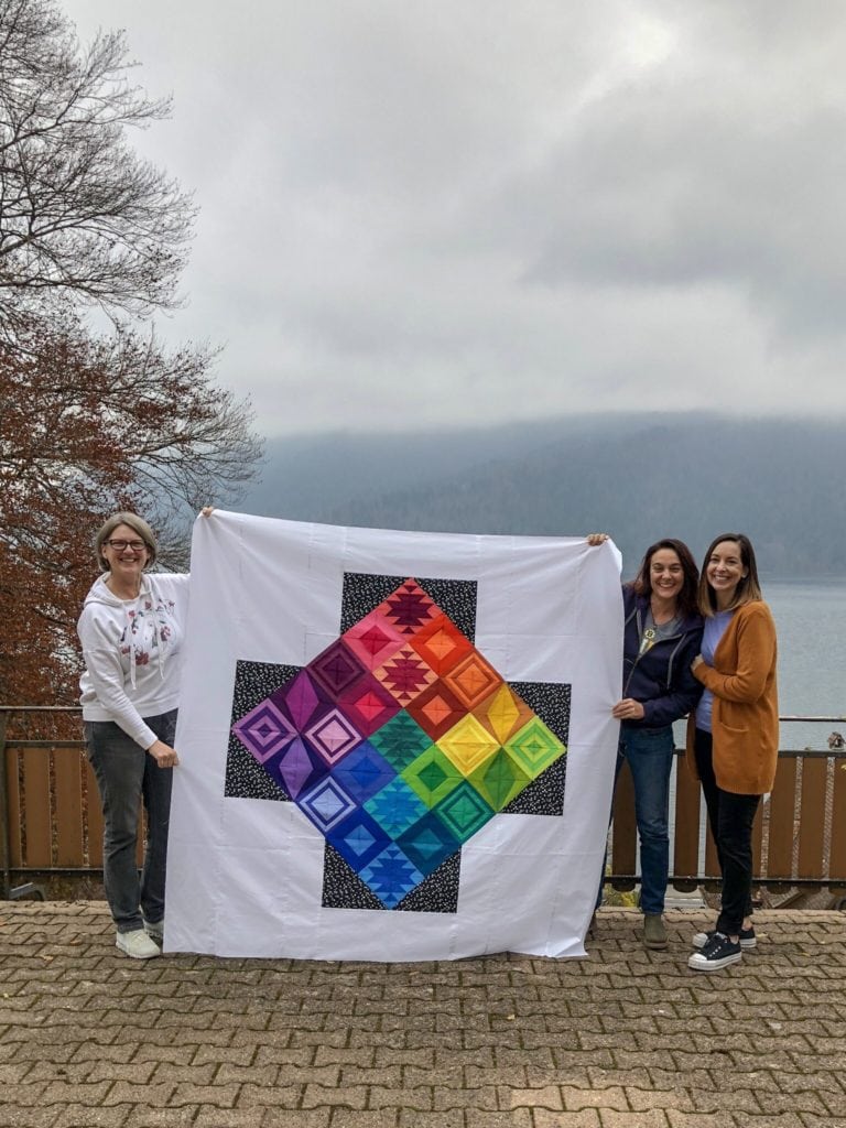 Rainbow Triangle BOM, Rebecca Bryan, in Switzerland