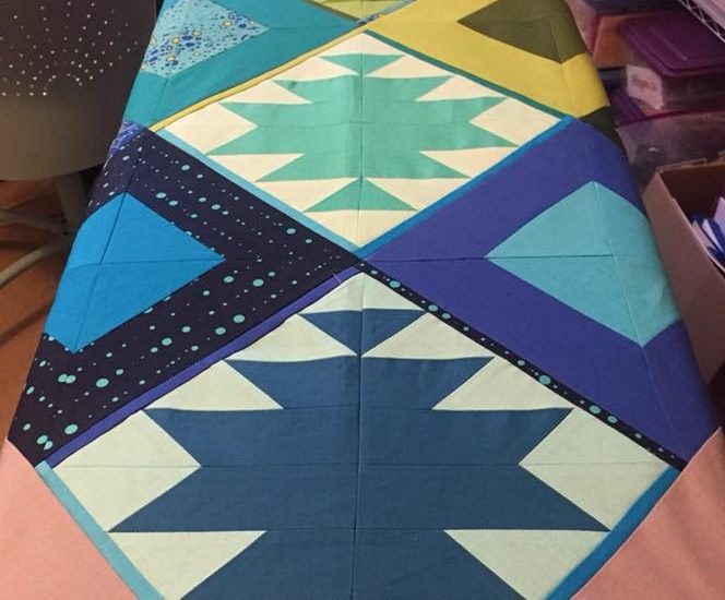 Detail of Rainbow Triangles, by Susan Torchia