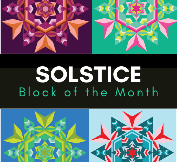Solstice block of the month - 4 colorways