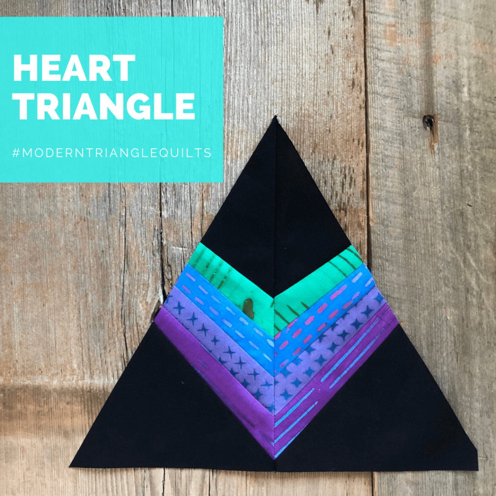 Make this free heart triangle quilt block!