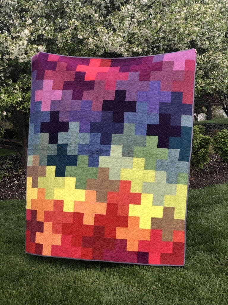 Original Rainbow Plus quilt made in 2013.