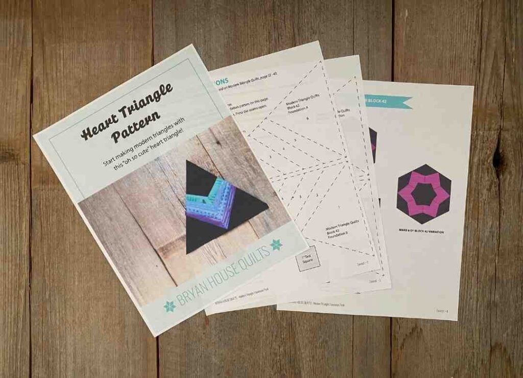 Image of printables included with the free pattern