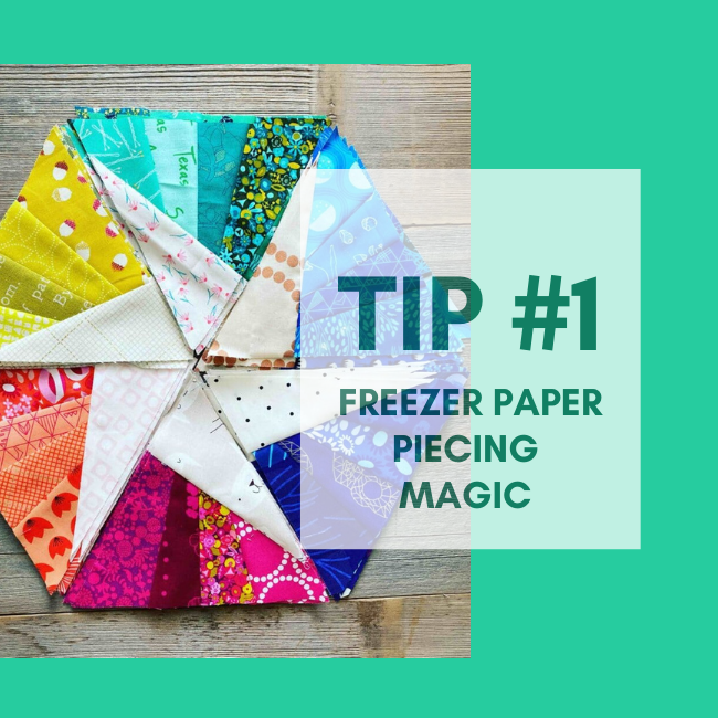 Tip #1 for freezer paper piecing magic.