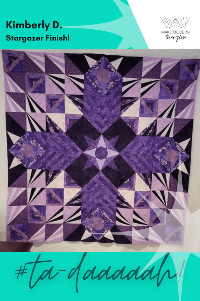 Stargazer BOM quilt made by Kimberly D.