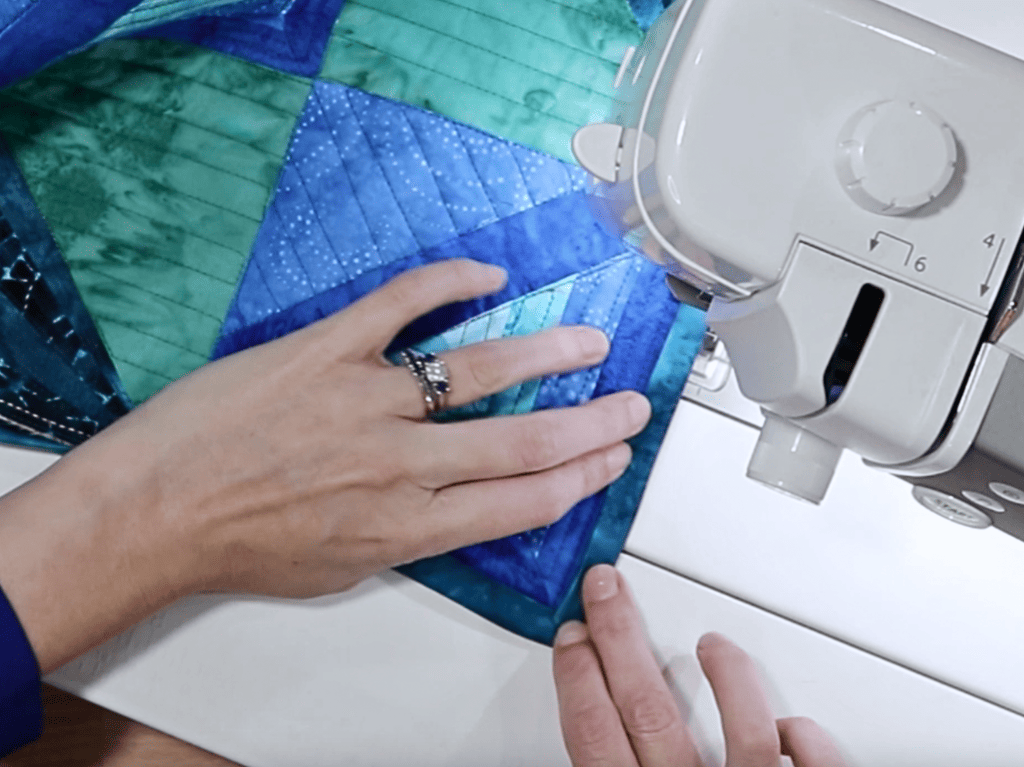 Sewing the binding by machine