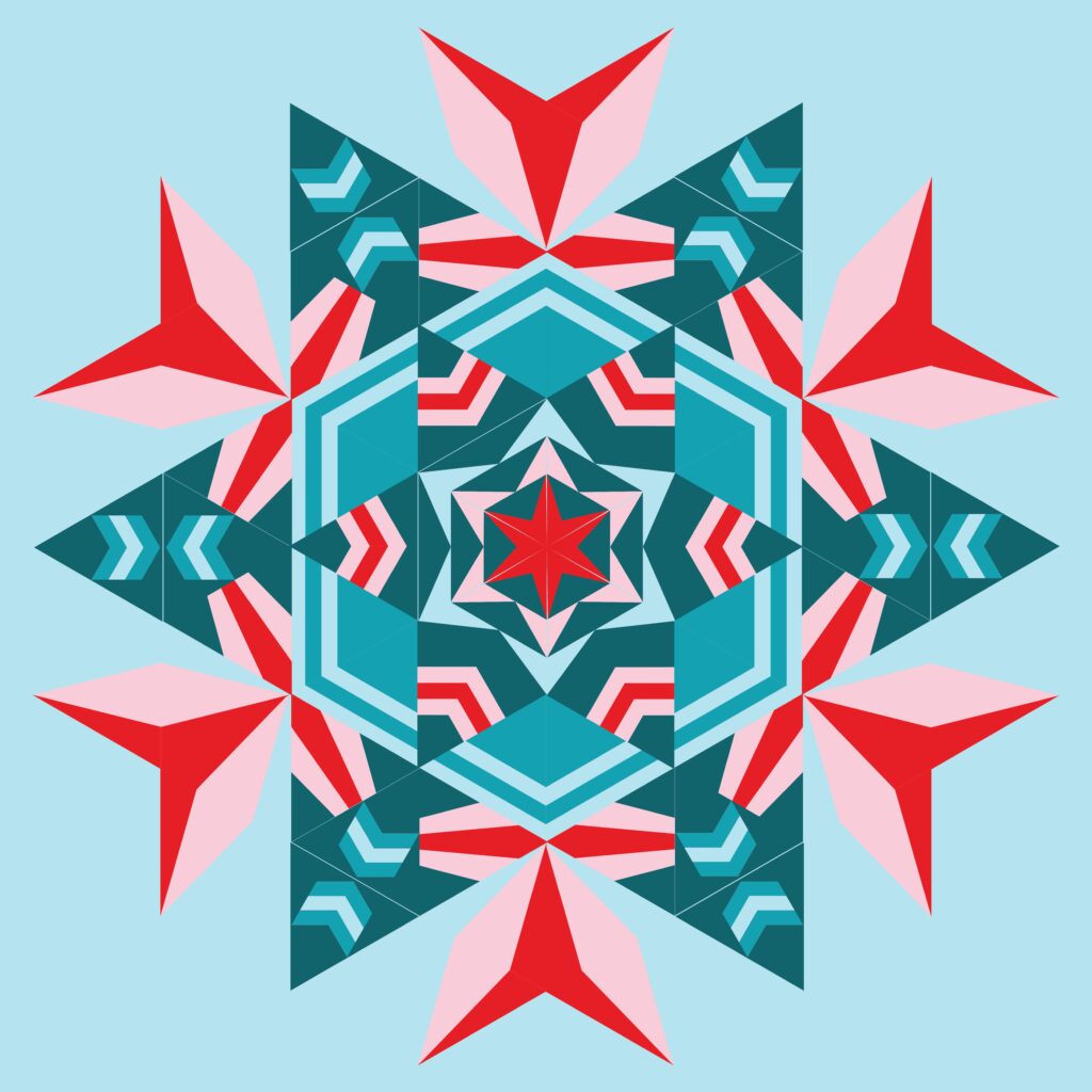 Symmetry in a radial design quilt