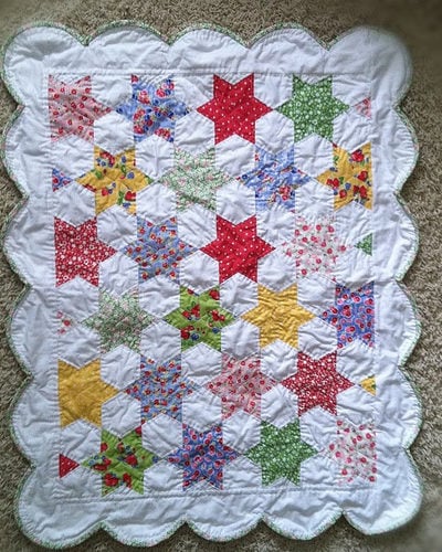 Applique star quilt