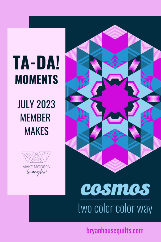 July 2023 member makes for make modern triangles club