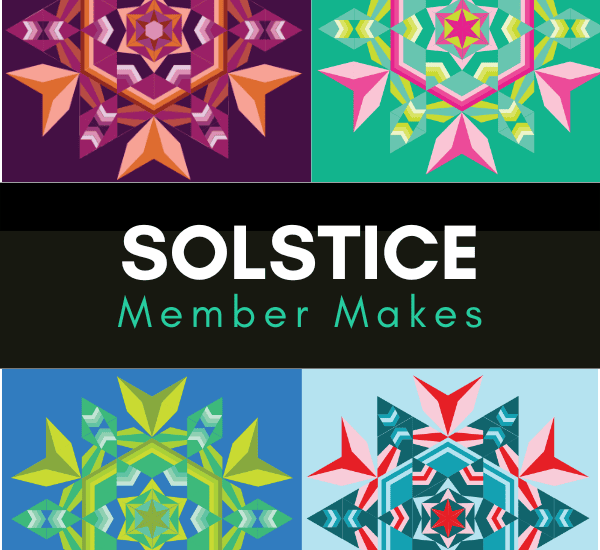 Solstice quilts in four colorways