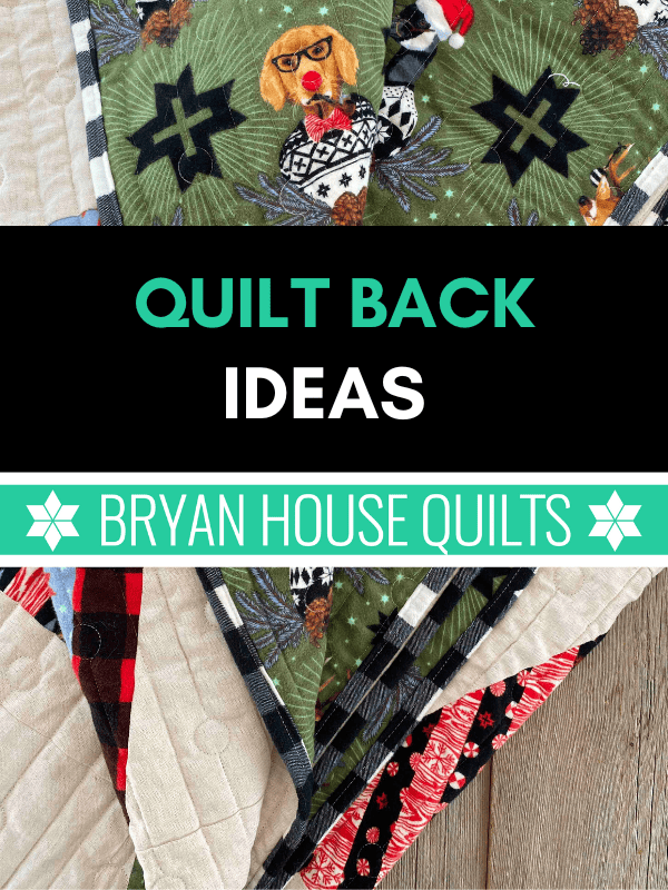 Quilt back ideas link to information