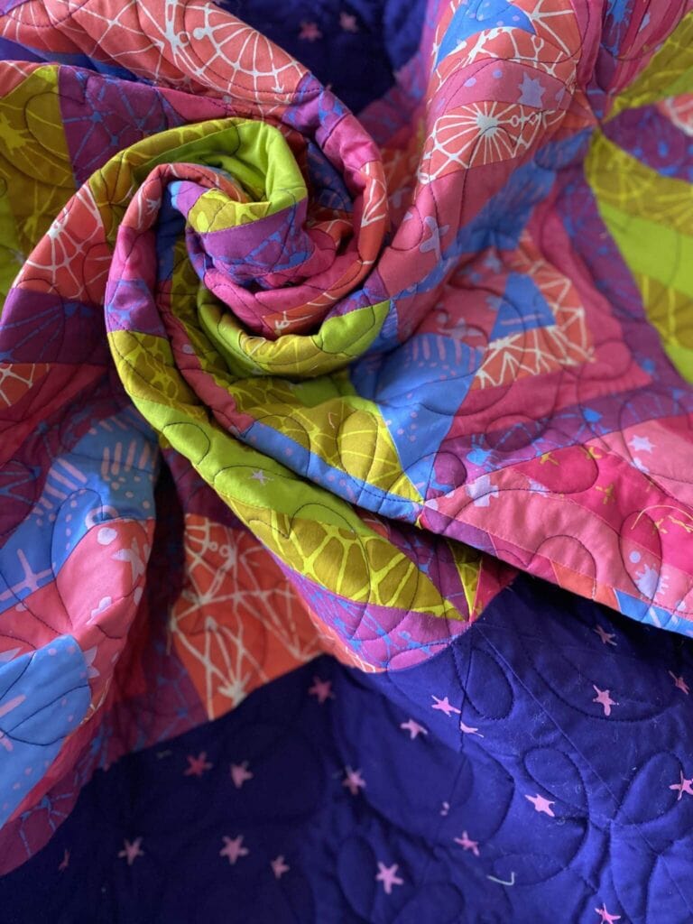 Quilt with crinkle and squishiness