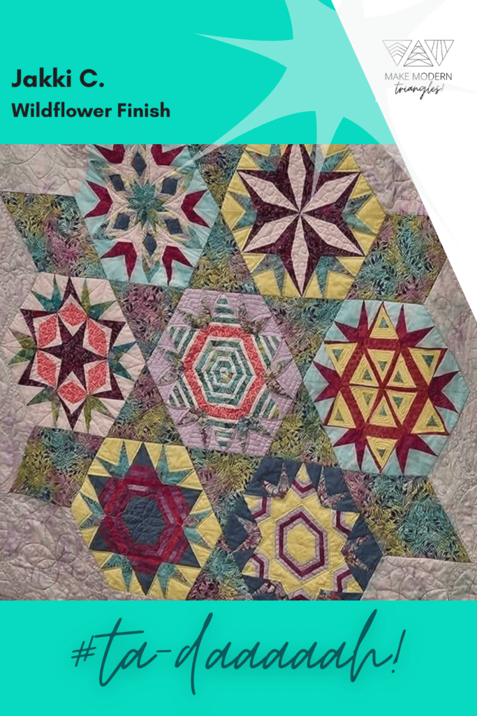 Member Jakki C. shares her quilt finishes Wildflower BOM design