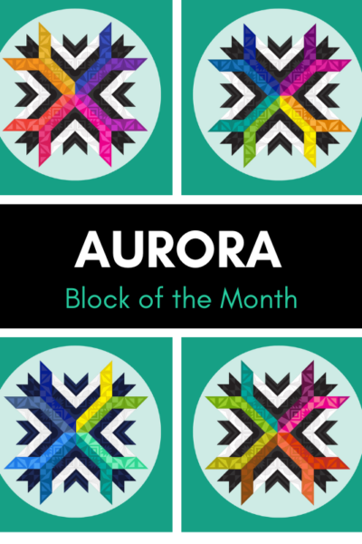 Aurora Block of the Month color palettes in four versions