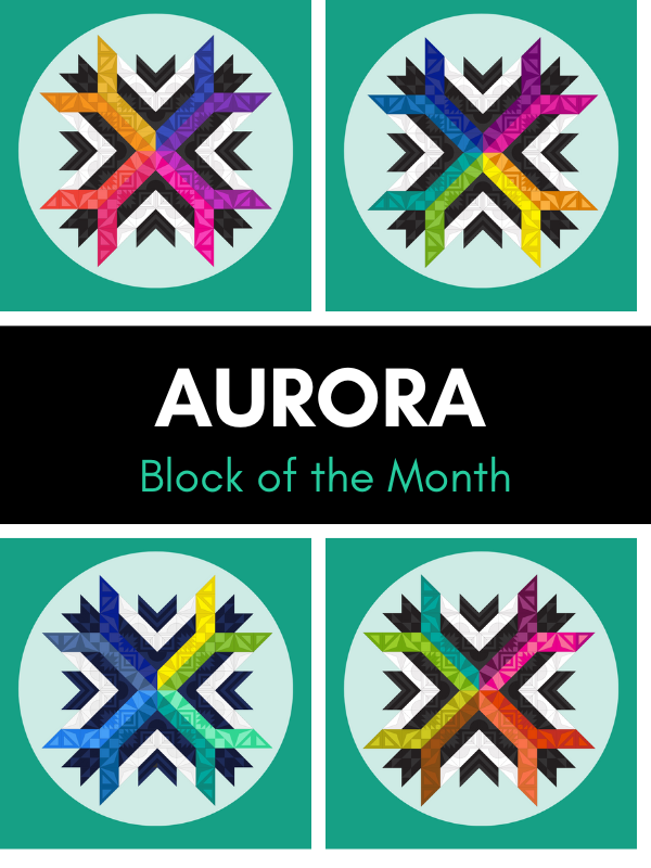 Aurora Block of the Month radial design quilt ideas