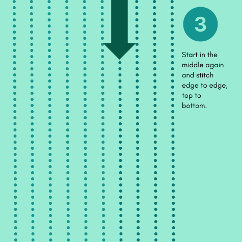 straight line stitching tutorial diagram step 3