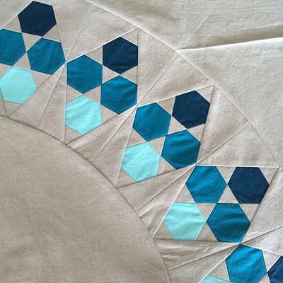 Intricate hexagon piecing