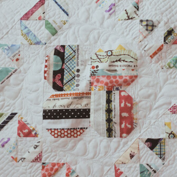 Hexagon quilts made with selvedges