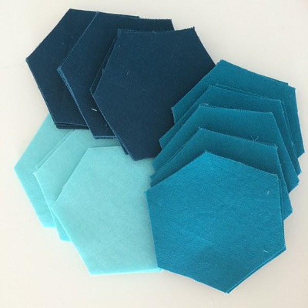 Small folded hexies