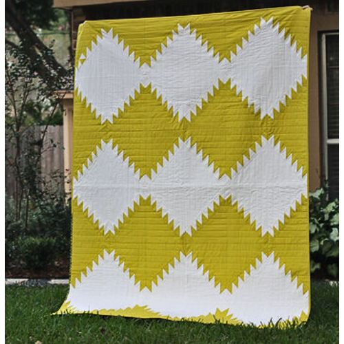 Feathered block design in two colors