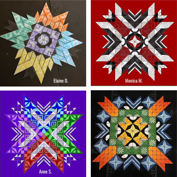 Aurora Block of the Month radial design quilt ideas