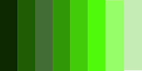 Green monochromatic palette for quilt patterns