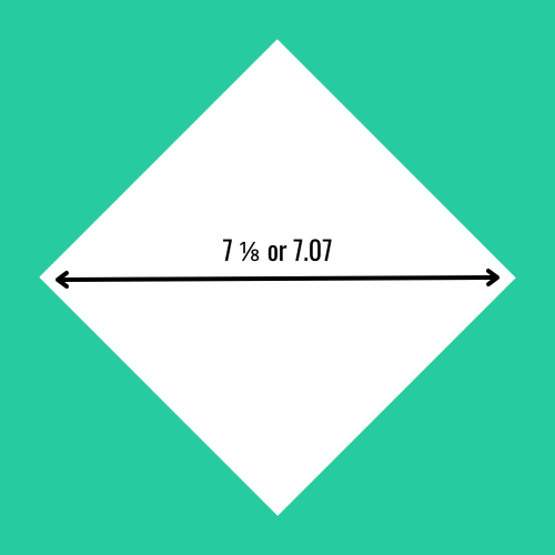 Diameter of 5 inch square graphic