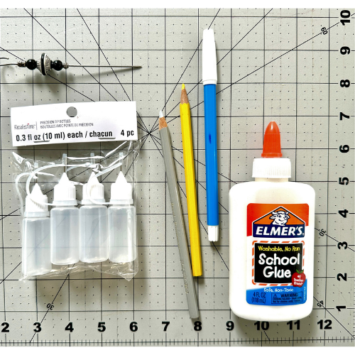 Essential supplies for glue basting curves