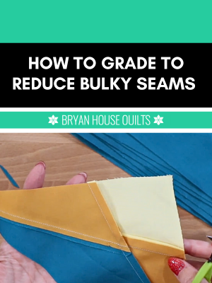 how to reduce bulky seams by grading seam allowances