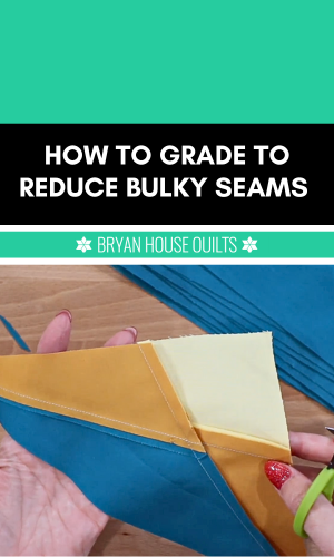 how to reduce bulky seams by grading seam allowances