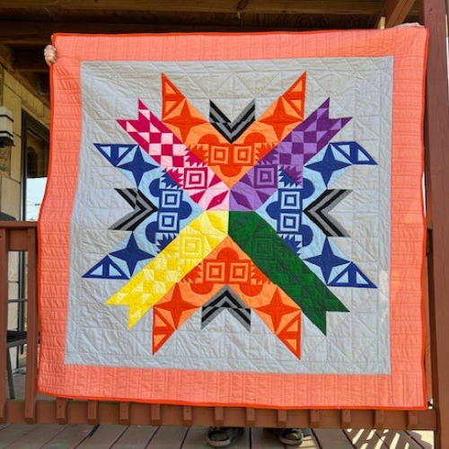Barb M. finishes her Aurora quilt