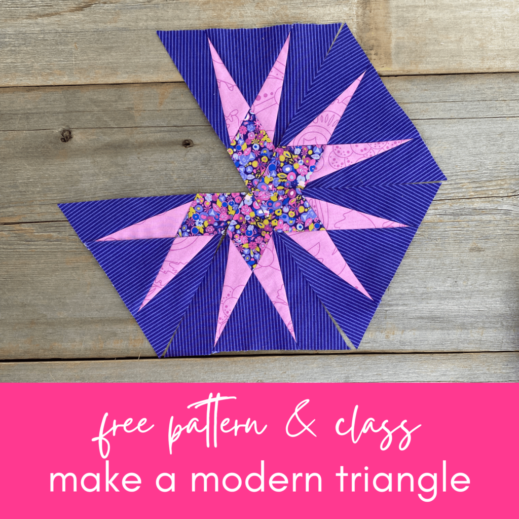 Free pattern and class make a modern triangle