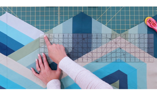 Square up edges with ruler and rotary cutter