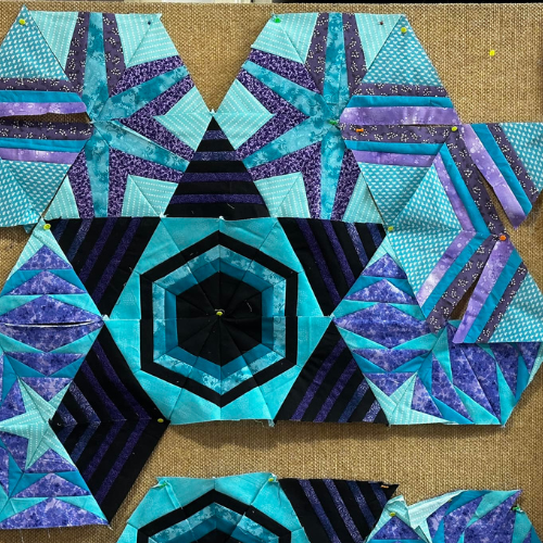 Teal and purple ECHO BOM blocks