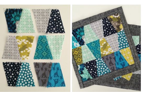 Pair up and stitch the pieces together, then stitch pairs together to form a circle for the diy pincushion.