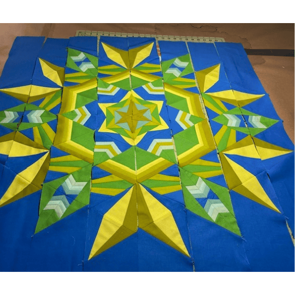 Solstice BOM in blue, green and yellows.