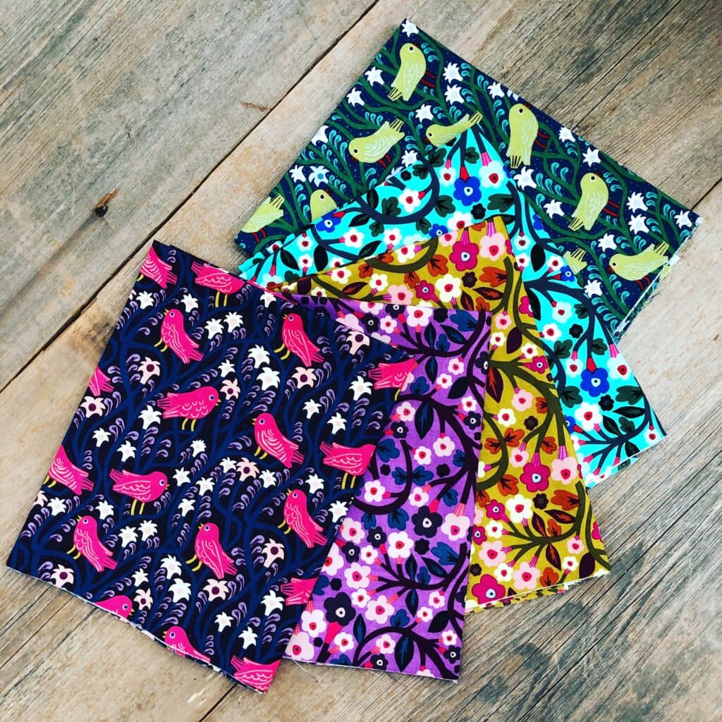 backing fabrics are double gauze prints