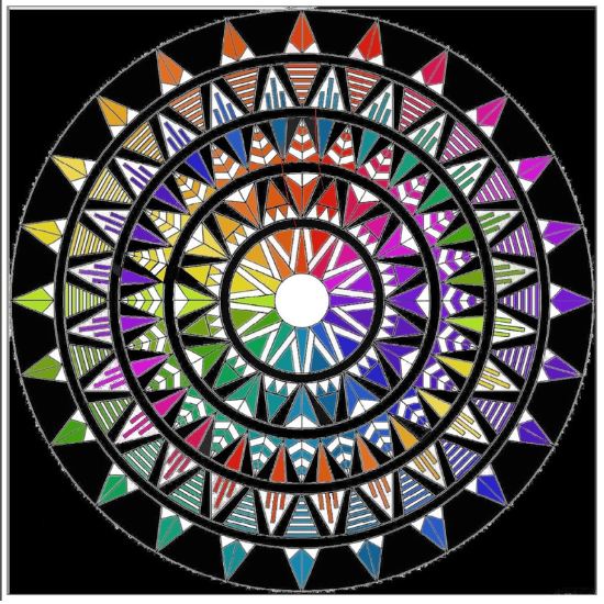 Alchemy BOM block one reveals a 24-color palette created with white highlights and bold rainbow.