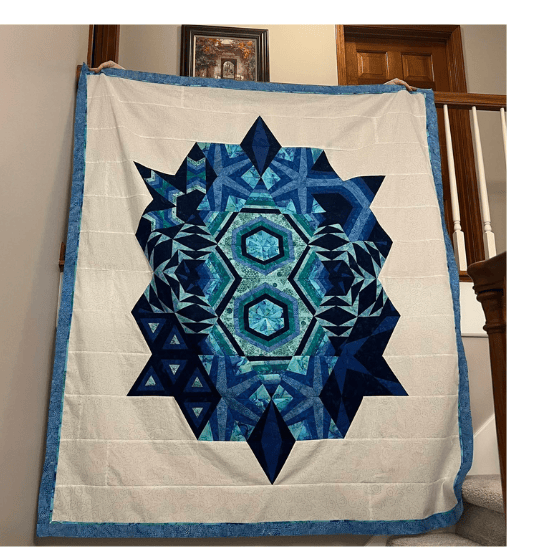 Two quilts at a time is doable for Gwen. She completed her Echo quilt while working on Alchemy.
